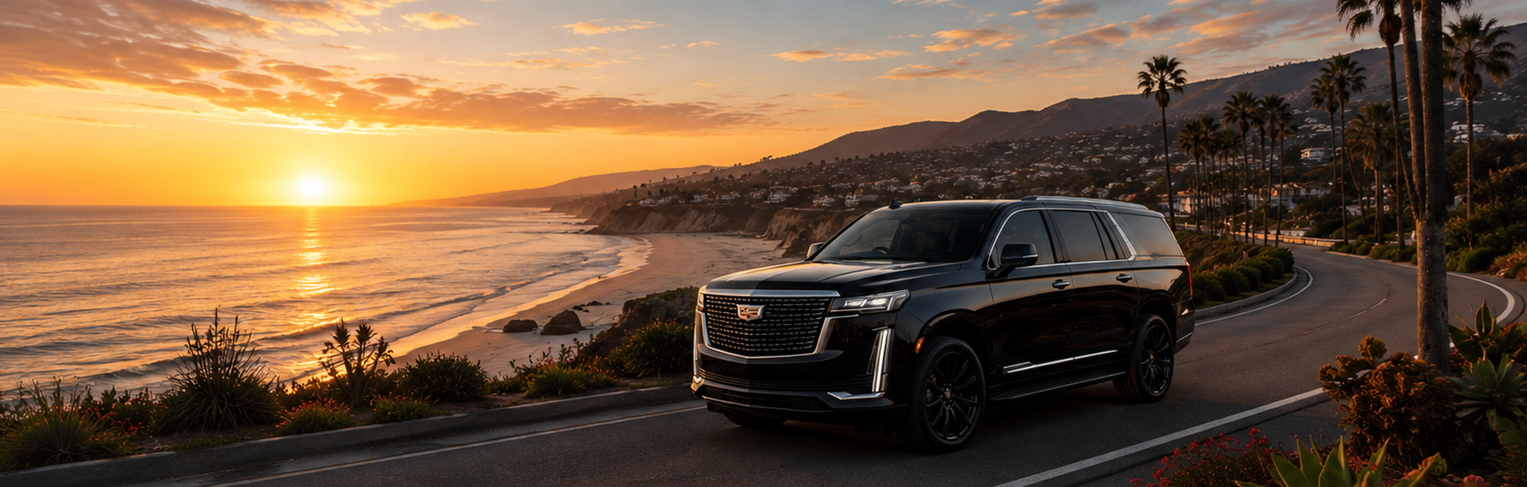 Cadillac Escalade on the Orange County coast